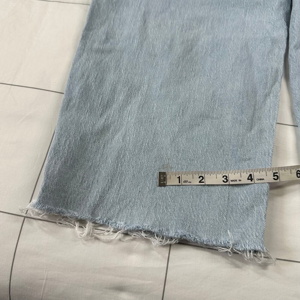 Madewell Jeans Womens 30 Blue Perfect Vintage Wide-Leg Crop Ward Light Raw Hem - Picture 13 of 14